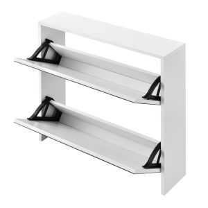 Sapateira com espelho vogar para 6 pares de sapatos 67 x 63 x 17cm branco