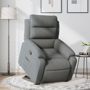 Poltrona reclinável elevatória tecido cinzento-escuro ewg9251