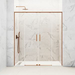 Mampara twenty spazio 2f+2c - 160 cm - transparente cobre