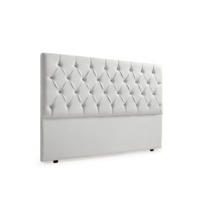 Cabeceira estofada capri pele sintética 115x120x12 cm - moonia