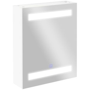 Armário casa de banho 50x15x60 cm mdf e espelho color blanco Homcom