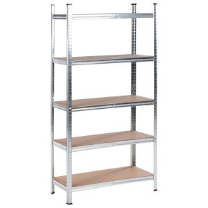 Estante de garagem xitta metal 90 cm 40 cm prateado