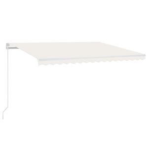 vidaXL toldo manual retráctil crema 450x350 cm