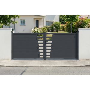Cervina baten port 3,5m alt.140cm em alumínio cinza