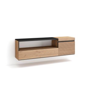 Móvel de tv, 150x35x45cm, carvalho, suspensos rf3298