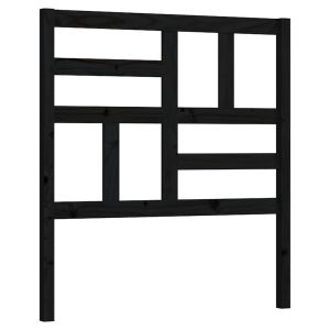 vidaXL cabecero de cama madera maciza de pino negro 96x4x104 cm