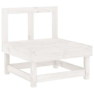 vidaXL sofá central de jardín madera maciza de pino blanco