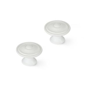 Rei | 2 puxadores modelo 3110 brancos para móveis d 35 mm