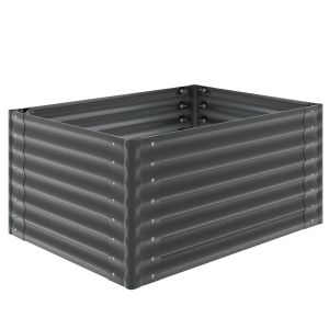 Canteiro elevado galvanizado, cinzento