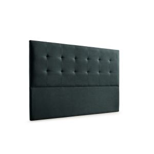 Cabeceira estofada atenea aqualine 210x120x8 cm - preto - moonia