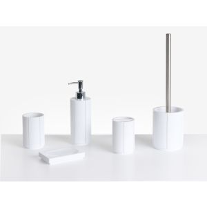 Conjunto de 5 acessórios para a casa de banho huallaga branco
