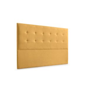 Cabeceira estofada atenea aqualine 160x120x8 cm - mostarda - moonia