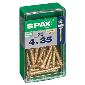 Vis - spax - tête fraisée - aço - diâmetro 4 mm - comprimento 35 mm - pacot