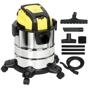 Aspirador 48x48x48.5 cm abs, aço inoxidável color amarillo Homcom