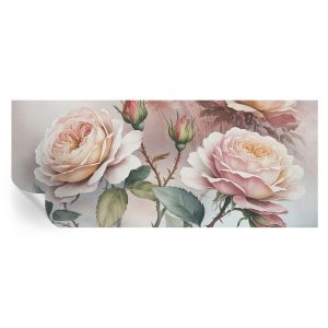 Papel de parede adesivo rosas em tons pastel 250x104 tulup
