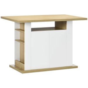 Ilha de cozinha 110x70x75,5 cm bicolor Homcom, casa - cozinha