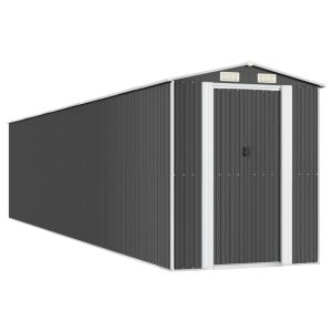 Abrigo de jardim 192x938x223 cm aço galvanizado antracite