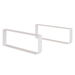 Conjunto de 2 suportes de fixaçãos branco mate para tampo de lavatório