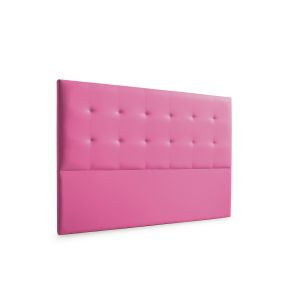Cabeceira estofada astoria pele sintética 220x120x8 cm - rosa - moonia