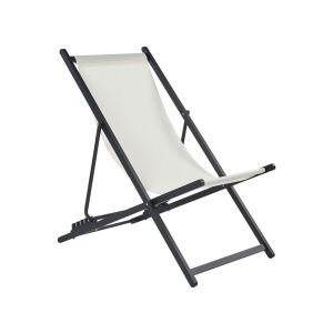 Cadeira de praia dobrável locri ii metal creme claro