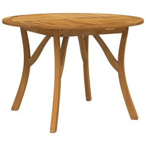 vidaXL mesa de jardín madera maciza de acacia ø110 cm