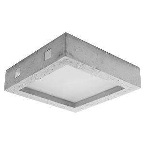 Lámpara de techo riza 1 gris hormigón/vidrio 33x8x33cm