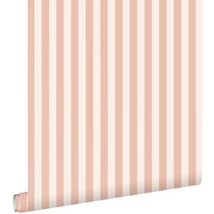 Estahome papel de parede riscas rosa terracota 53 cm x 10.05 m