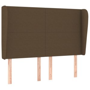 vidaXL cabeceira com abas tecido cinza claro 147x23x118/128 cm