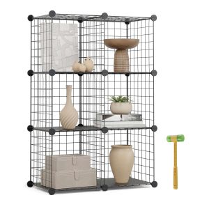 Newlux estante modular titan c6 31,5x64,5x94,5 cm metálica – 6 cubos