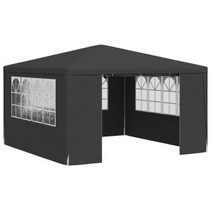 Tenda festas com paredes laterais 4x4m 90g/m² antracite