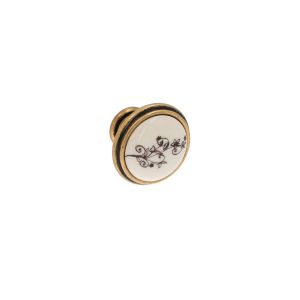 Puxadores para móveis, zamac e porcelana, com 35 mm de diâmetro, lote  6