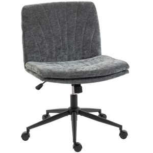 Cadeira escritório 62x67x83-93 cm poliéster color gris Homcom