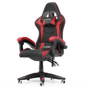 Cadeira de jogos a, cadeira ergonómica com apoio - preta/vermelha