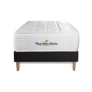 Conjunto de estrado preto + colchão royal palace bedding windsor (90x200 cm