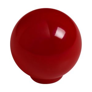 Puxador esfera abs 34mm vermelho brilhante, lote com 50