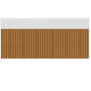 Porta PVC cortina onda opaca caramelo / 90 x 210