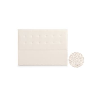 Cabeceira estofada atenea aqualine 130x120x8 cm - bege - moonia