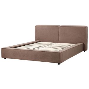 Cama bouclé linards 160 x 200 cm castanho