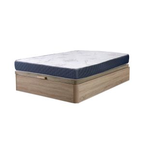 Sommier atenas carvalho 135x190cm + colchão viscoelástico 23cm