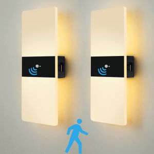 Luz noturna LED 2 un. Com sensor recarregável