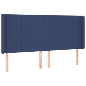 vidaXL cabecero con orejas de tela azul 163x16x118/128 cm
