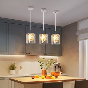 Nettlife luminária de pendurar g9 prata 140x25