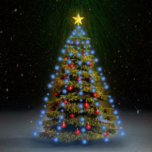Cordão de luzes árvore de natal 150 luzes LED 150 cm azul pt3712