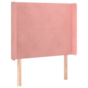 vidaXL cabecero con orejas de terciopelo rosa 93x16x118/128 cm