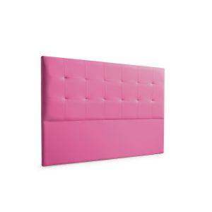 Cabeceira estofada atenea pele sintética 210x120x8 cm - rosa - moonia