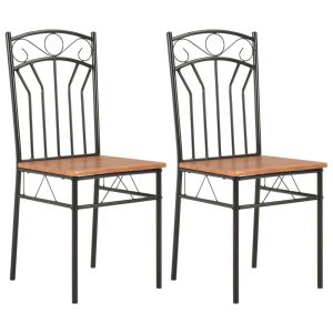 Cadeiras de jantar 2 pcs mdf castanho ewg2503