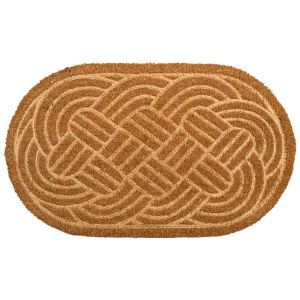 Capacho de fibra prensada marrom 75x45