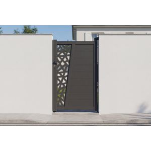 Portão 1m cervina ruivo h.160cm alu cinza