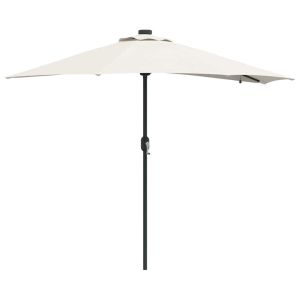 Helloshop26 - guarda-sol retangular - 294 x 150 x 223 cm - sand