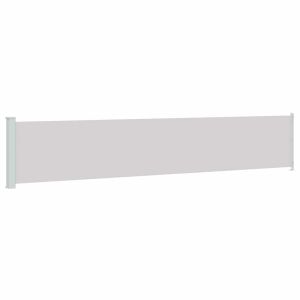 Toldo lateral retrátil para pátio 117x600 cm cinzento